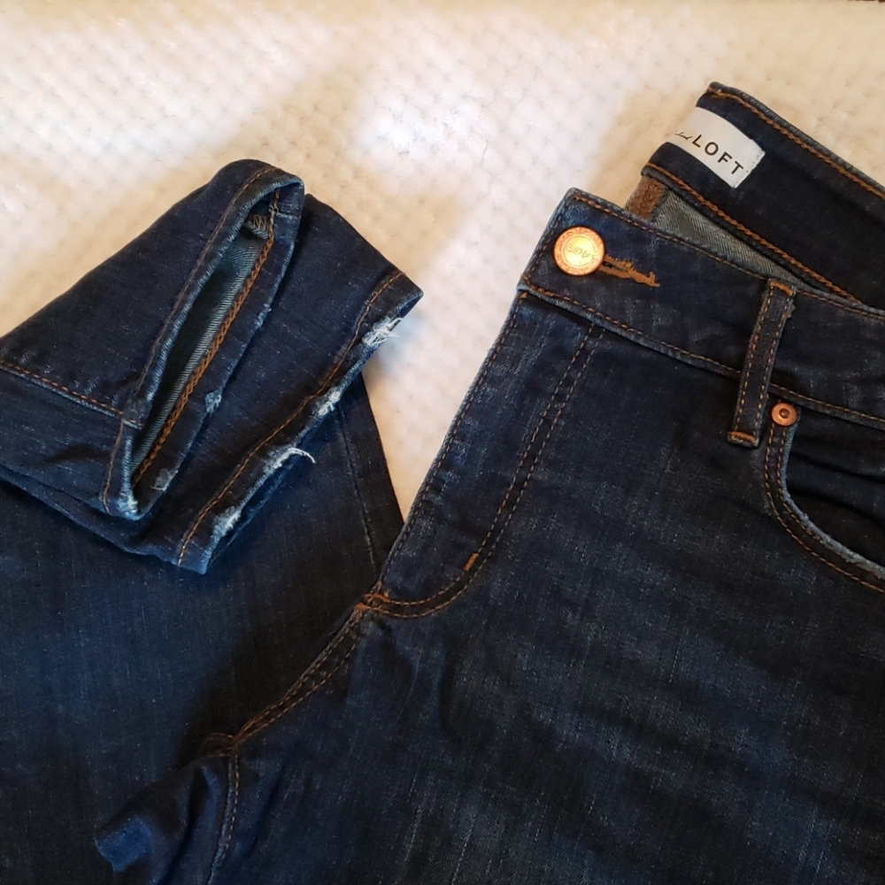 Loft Skinny Crop Jeans, size 10